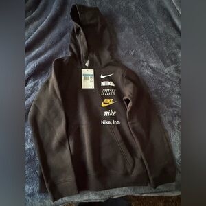 Nike kids Black Logo Hoodie